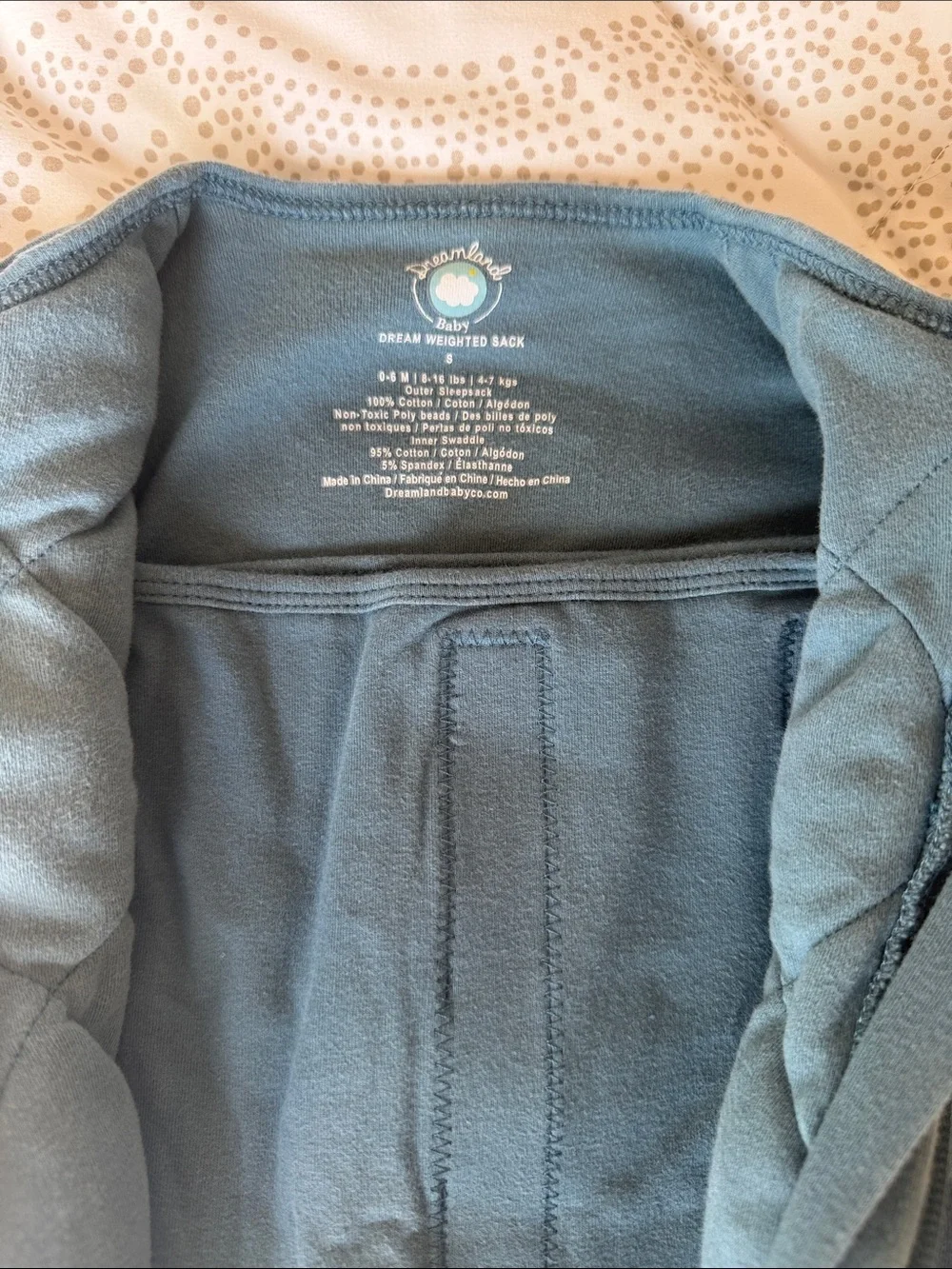 Dreamland Baby Ocean Blue Quilted Sleep Sack/Swaddle